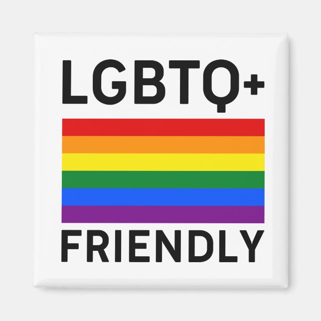 Aimant lgbtq amical drapeau de la fierté symbole transsex (Devant)