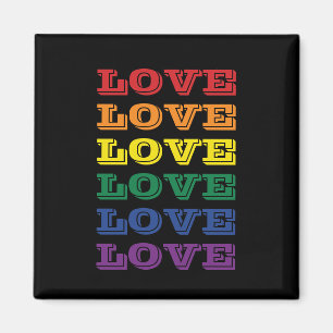 Aimant LGBTQ Gay pride Love Personnalisable Texte Répété