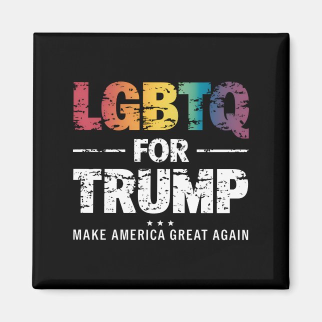 AIMANT LGBTQ POUR TRUMP GAY LESBIAN POUR TRUMP 2024 (Devant)