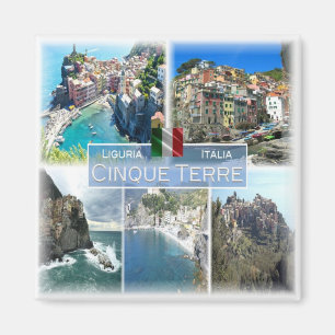 Aimant LGR040 CINQUE TERRE, Mosaïque, Italie, Réfrigérate