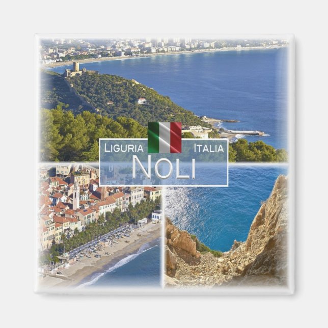 Aimant LGR048 NOLI - Mosaïque - Ligurie - Italie - Réfrig (Devant)