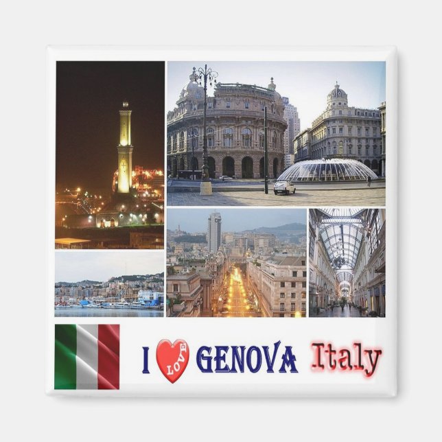 Aimant LGR147 GENOA I Love, Italie, Frigo (Devant)