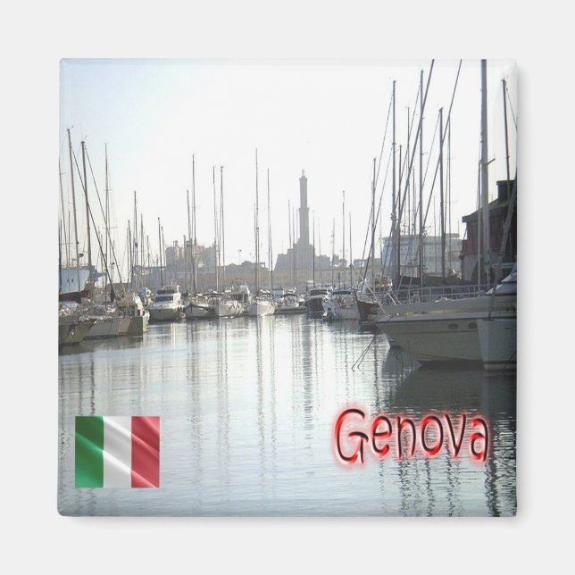 Aimant LGR148 GENOA Port, Ligurie, Italie, Frigo (Devant)