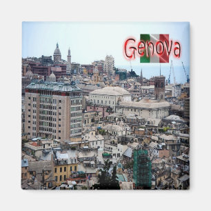 Aimant LGR152 GENOA, Vue d'ensemble de Port, Italie, Frig