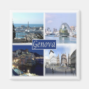 Aimant LGR164 GENOVA - Mosaïque - Ligurie - Italie - Frig