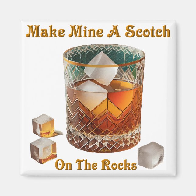 Aimant L'Heure Du Cocktail Faire De Moi Un Scotch Sur Les (Devant)