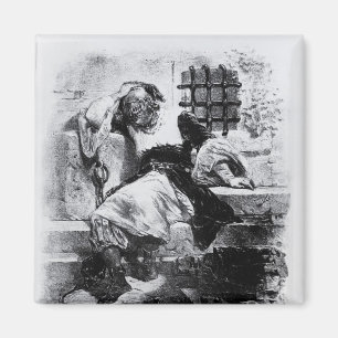 Aimant L'homme dans le masque de fer dans sa prison