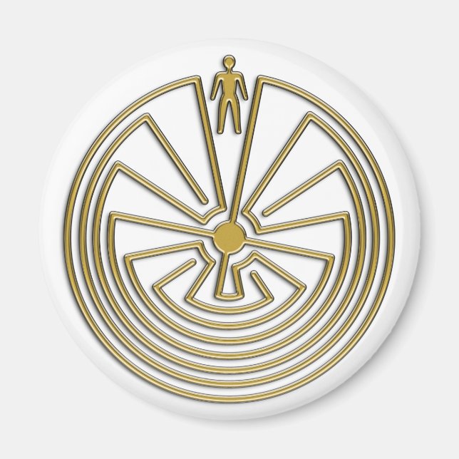 Aimant L'homme dans le Maze - or (Devant)