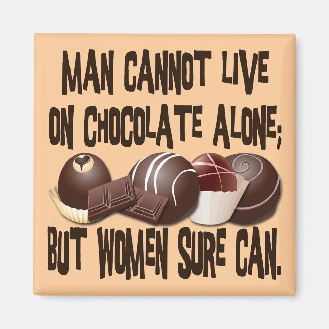 AIMANT L'HOMME NE PEUT PAS VIVRE SEUL SUR LE CHOCOLAT (Devant)