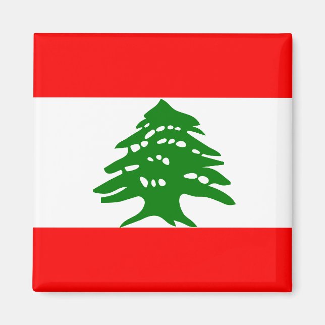 Aimant Liban Drapeau de haute qualité (Devant)