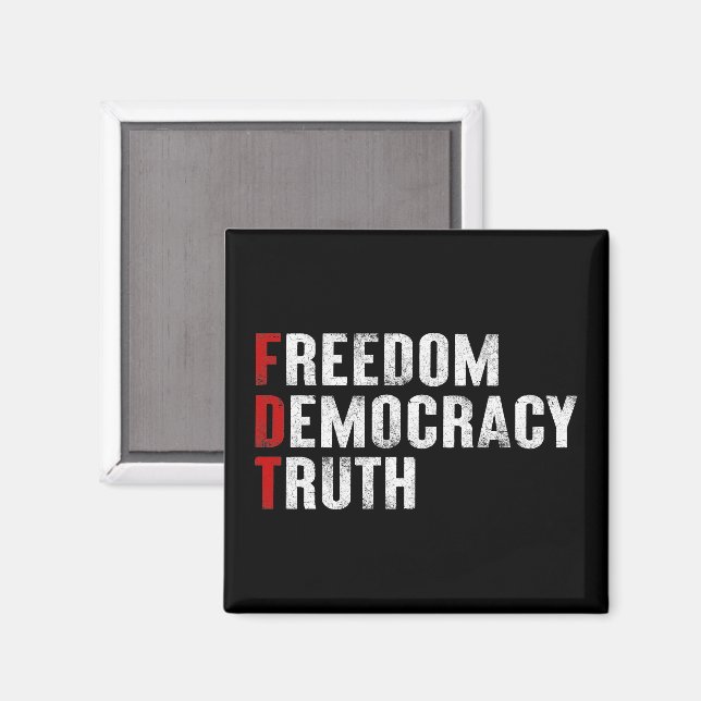 Aimant Liberté Démocratie Vérité (Recto/Verso)