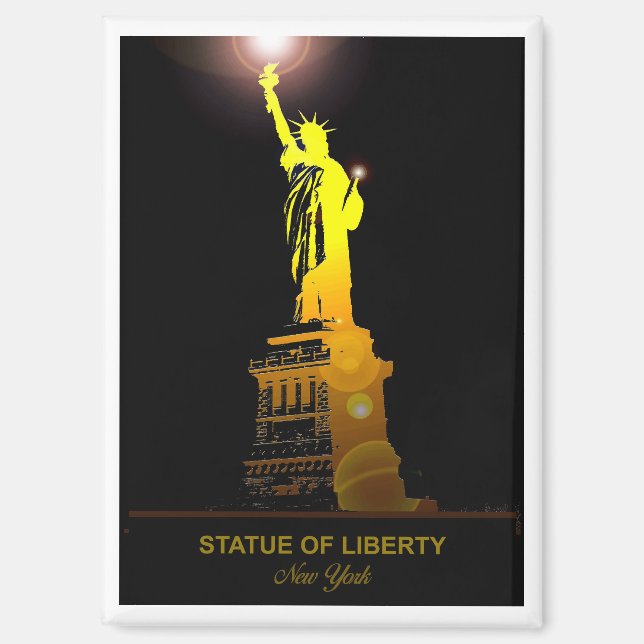 Aimant Liberté sur votre réfrigérateur : Statue de Libert (Recto)