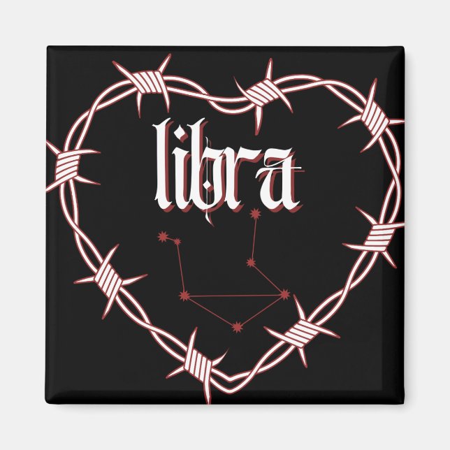 Aimant Libra Constellation Gothique Aesthétique Fils Barb (Devant)