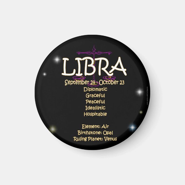 Aimant Libra zodiac (Devant)