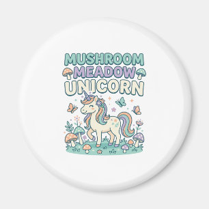 Aimant Licorne Champignon Prairie Licorne T-Shirt Mode De
