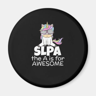 Aimant Licorne cool pour orthophoniste SLPA