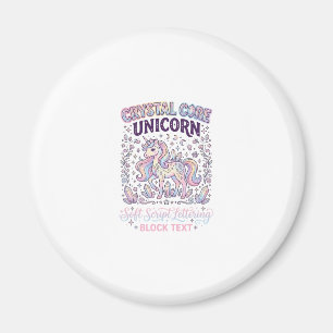 Aimant Licorne Crystal Core Licorne Adorable Vector Desig