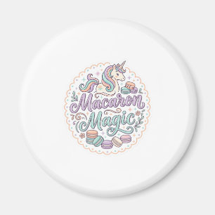 Aimant Licorne Macaron Magie T-Shirt Fantaisiste Design_1