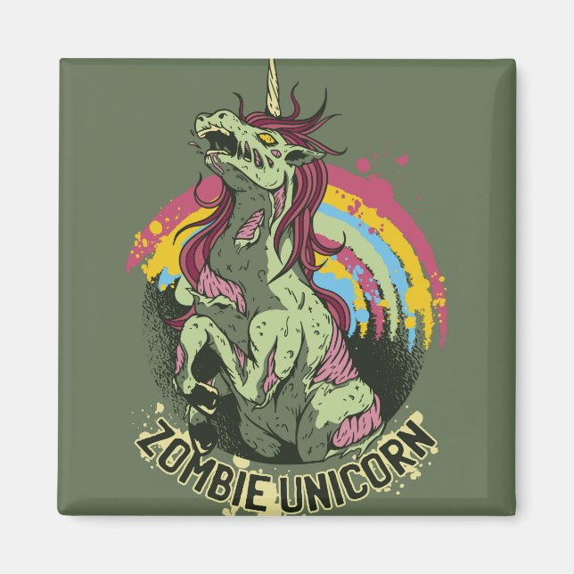 Aimant licorne zombie (Devant)