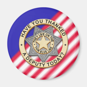 Aimant Ligne bleue mince