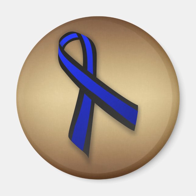 Aimant Ligne bleue mince (Devant)