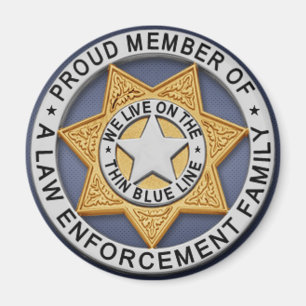 Aimant Ligne bleue mince