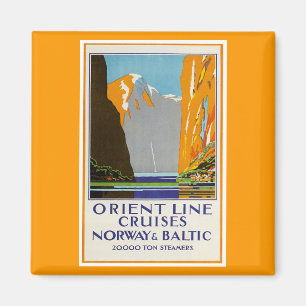 Aimant Ligne croisières Norvège et cru baltique de