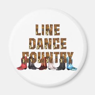 Aimant Ligne danse de pays de PIÈCE EN T