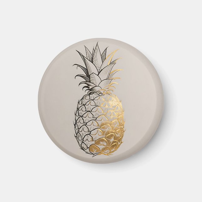 Aimant Ligne de l'ananas doré (Devant)