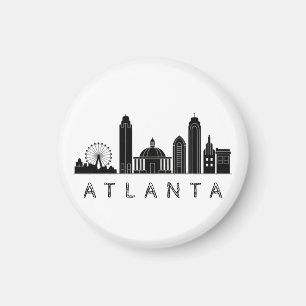 Aimant Ligne d'horizon stylisée d'Atlanta Géorgie moderne