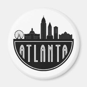 Aimant Ligne d'horizon stylisée d'Atlanta Géorgie moderne