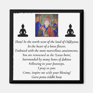 Aimant Ligne Rinpoche et sept prière /Padmasambhava de