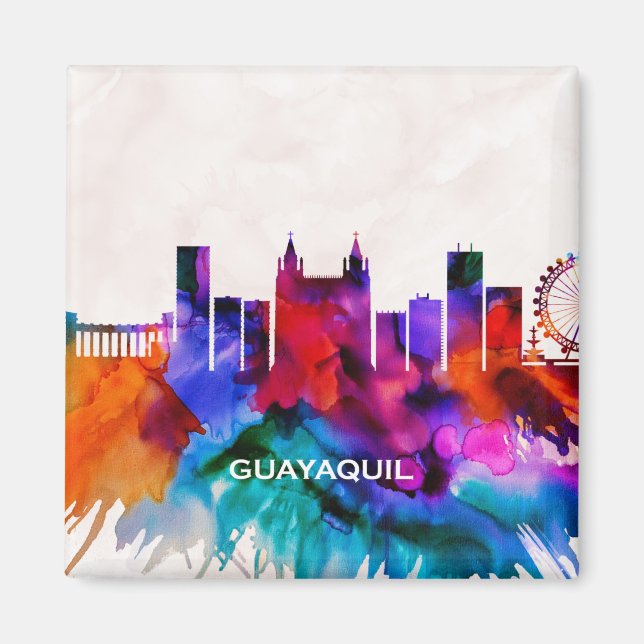 Aimant Ligne Skyline Guayaquil (Devant)
