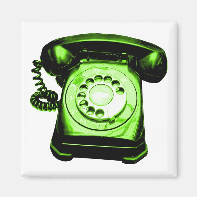 Aimant Ligne téléphonique verte (Devant)