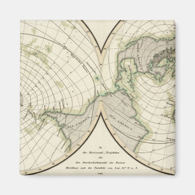 Aimant Lignes isodynamiques mondiales (Devant)