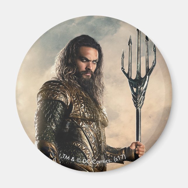 Aimant Ligue de Justice | Aquaman Sur Le Champ De Bataill (Devant)