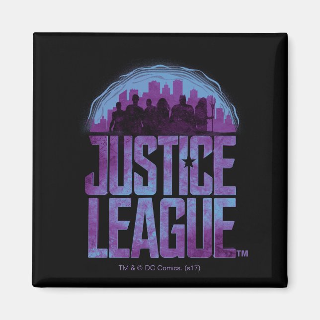 Aimant Ligue de Justice | Justice League City Silhouette (Devant)
