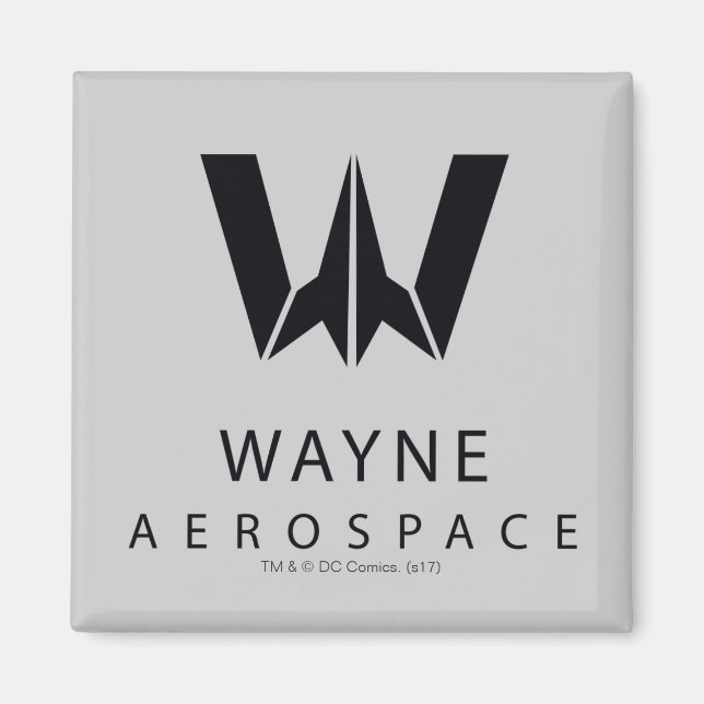 Aimant Ligue de Justice | Logo Wayne Aerospace (Devant)