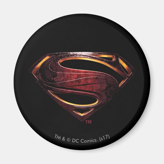 Aimant Ligue de Justice | Symbole de superman métallique (Devant)