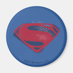 Aimant Ligue de Justice   Symbole Superman brosse et demi
