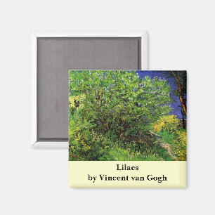 Aimant Lilacs de Vincent van Gogh, Fleurs de Jardin Vinta