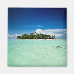 Aimant L'île du Pacifique avec l'aimant de palmiers