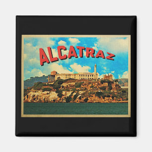 Aimant L'île vintage d'Alcatraz
