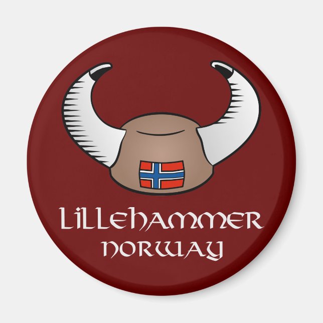Aimant Lillehammer Norvège Viking Casquette (Devant)