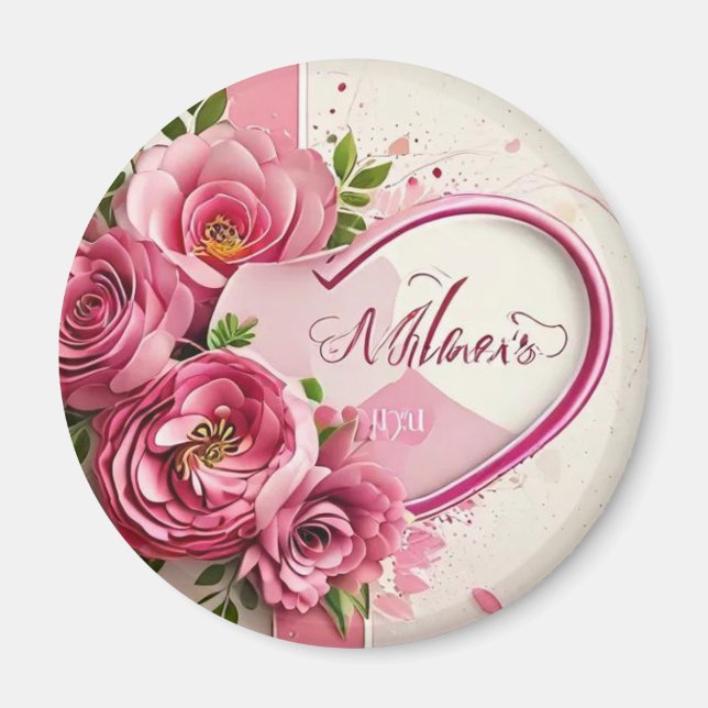 Aimant L'image affiche une fête de mariage dans des tons  (Devant)