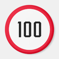 Limite de vitesse de 100 km/h | Signal routier | M