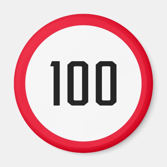 Aimant Limite de vitesse de 100 km/h | Signal routier | M (Devant)