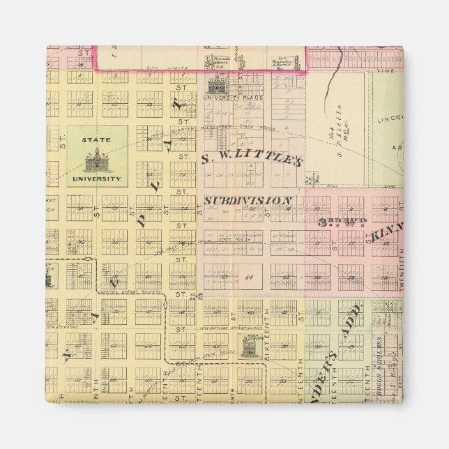 Aimant Lincoln Nord, Nebraska (Devant)