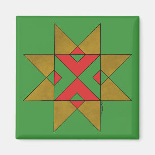 Aimant Lincolnshire Auseklis Witch Mark rouge et vert