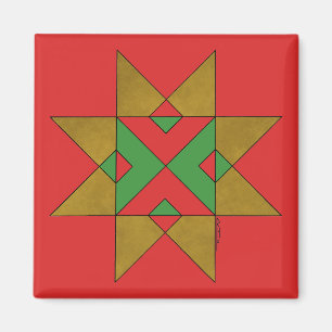 Aimant Lincolnshire Auseklis Witch Mark rouge et vert